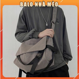Túi tote đeo chéo nam nữ vải canvas phong cách ulzzang unisex giá rẻ đi học đi chơi - optusbag