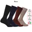 Hộp 4 đôi tất nam cao cổ GOMTAT mẫu gân chìm, chất liệu cotton thoáng mát, êm chân - STA-MIX09-CB4