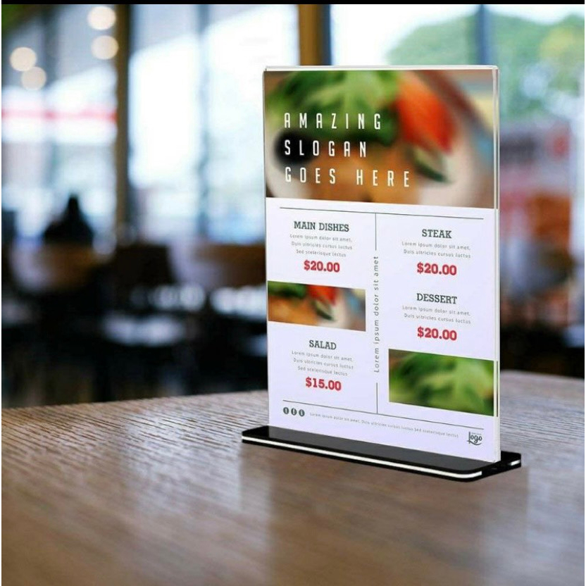 combo 3 bảng giá Menu A4 đứng - hộp giá menu - kệ menu | Shopee Việt Nam