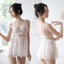Váy ngủ ren xuyến thấu đuôi cá siêu gợi cảm váy ngủ 2 dây nữ hở lưng có gọng quyến rũ dáng xoè 1119