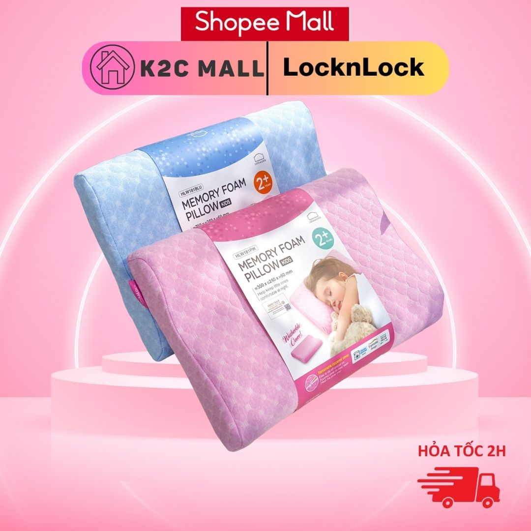 Gối Cao Su Non Trẻ Em LocknLock Cao Cấp, Thoáng Khí, Không Bị Xẹp Lún