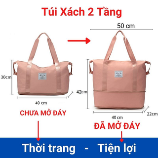Túi Xách Hai Tầng Du Lịch Đa Năng Nam Nữ Cỡ Lớn 2 Tầng Chống Thấm Đựng Hành Lý Cao Cấp LIBI House