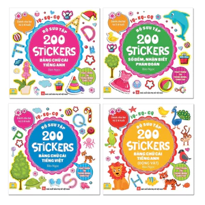 Sách - Combo 4 cuốn Bộ Sưu Tập 200 Stickers Phát triển trí thông minh, sáng tạo - ndbooks