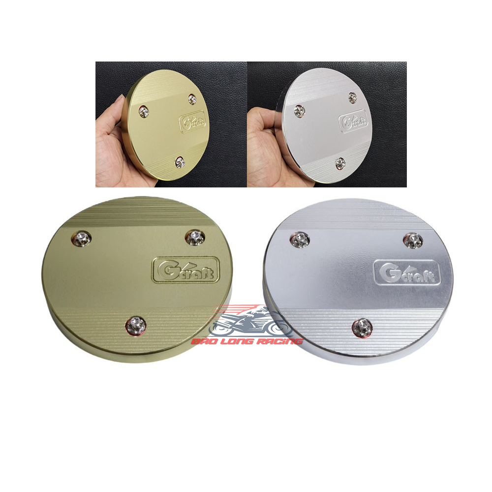 Nắp lốc Nồi GCRAFT nhôm CNC kèm 3 ốc SaLaYa và long đền Đỏ gắn xe máy Wave Dream Wave Nhỏ...