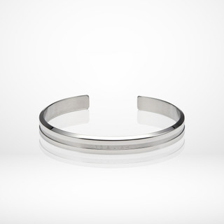 Vòng tay nam nữ Lyz and Liam Elan L&L Cuff Silver - Gift Box Hộp quà tặng nơ đỏ & khắc chữ theo yêu cầu