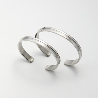 Vòng tay nam nữ Lyz and Liam Elan L&L Cuff Silver - Gift Box Hộp quà tặng nơ đỏ & khắc chữ theo yêu cầu
