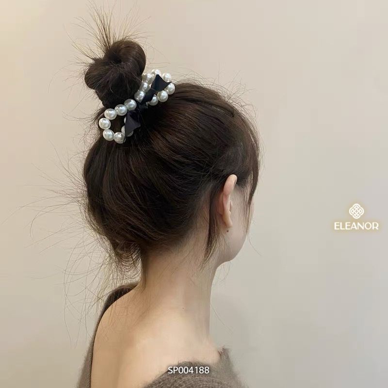 Dây buộc tóc nữ thun co dãn Eleanor Accessories hình nơ đính phụ kiên tóc thun cột tóc 3587