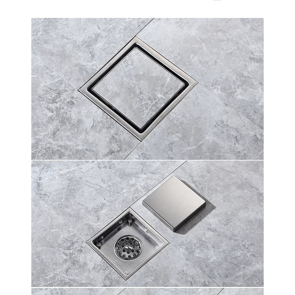 10 bộ Ga thoát sàn ngăn mùi Inox SUS 304 - Chống mùi hôi và côn trùng - G01 - Không ưng hoàn tiền