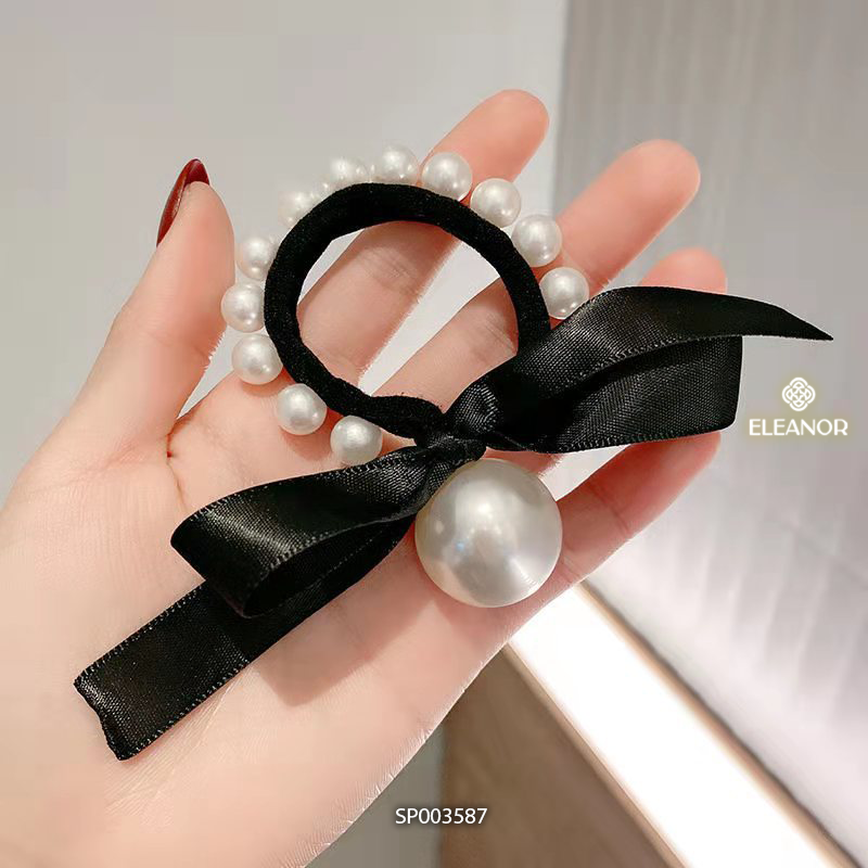 Dây buộc tóc nữ thun co dãn Eleanor Accessories hình nơ đính phụ kiên tóc thun cột tóc 3587