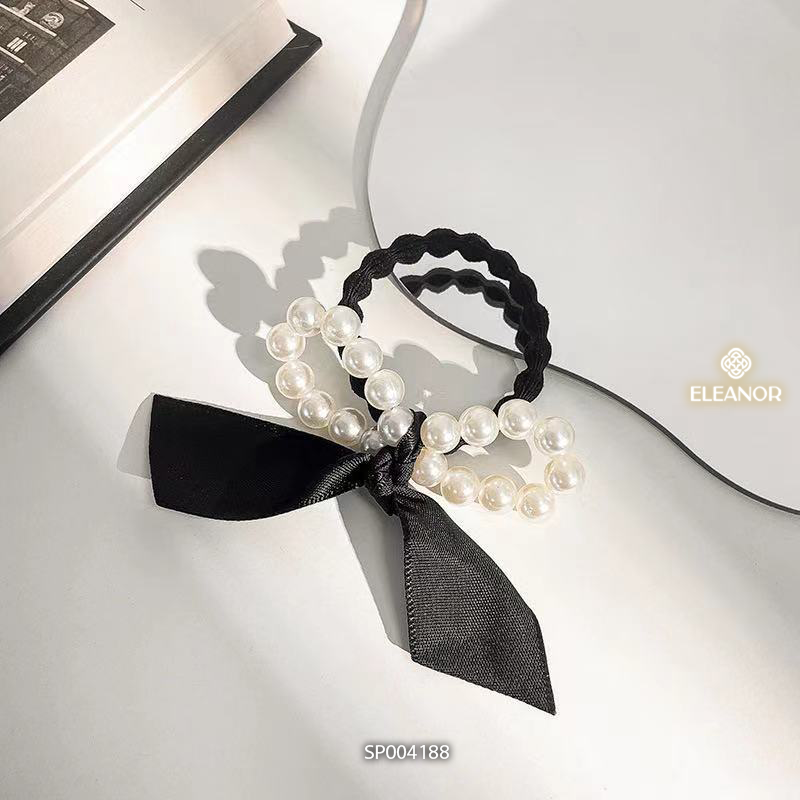 Dây buộc tóc nữ thun co dãn Eleanor Accessories hình nơ đính phụ kiên tóc thun cột tóc 3587