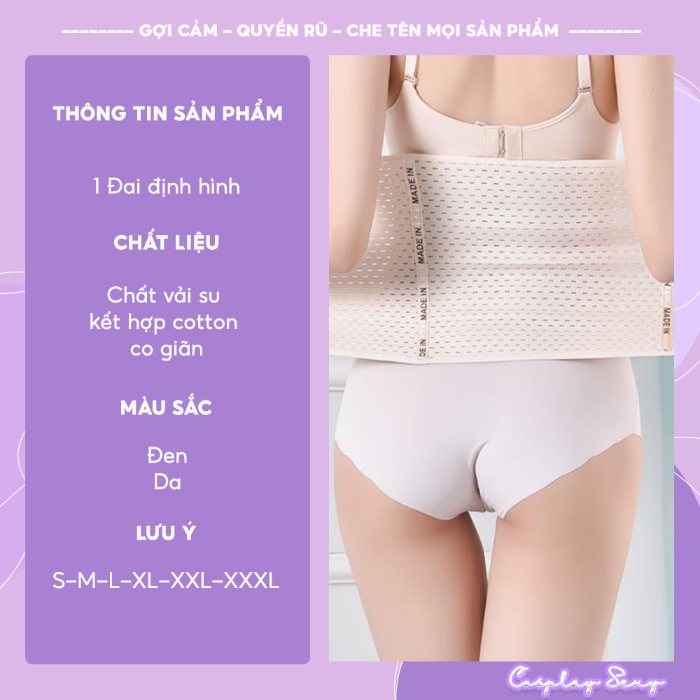 Đai nịt bụng sau sinh giảm mỡ bụng định hình siết eo mặc trong váy chống cuộn tạo Sline thông thoáng co giãn CS01