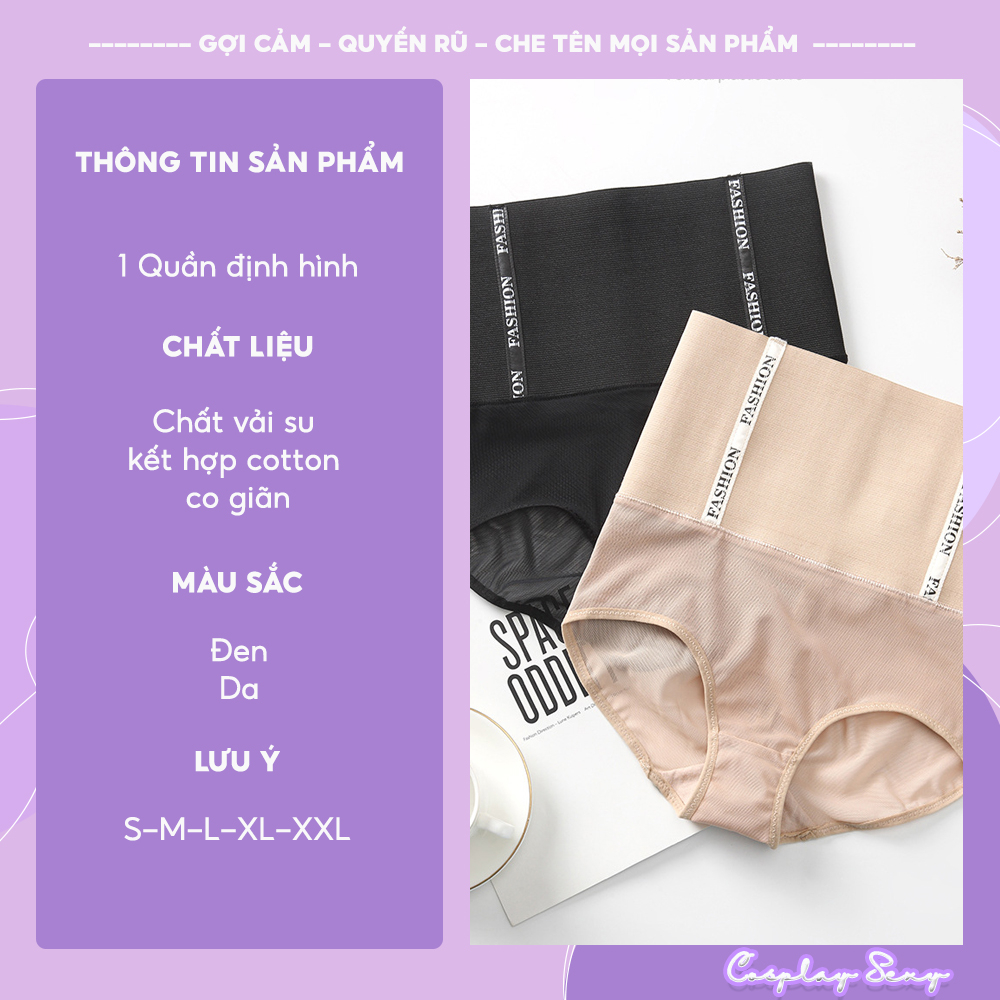 Quần gen nịt bụng cạp cao, Quần định hình nâng mông lưới thoáng mát thon gọn tôn dáng gợi cảm nịt bụng dưới mặc váy CS02