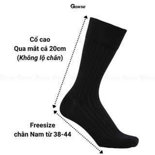 Hộp 5 đôi tất nam công sở GOMTAT mẫu MIX11, vớ đi giày tây nam chất liệu cotton cao cấp - LUX-MIX11-CB5