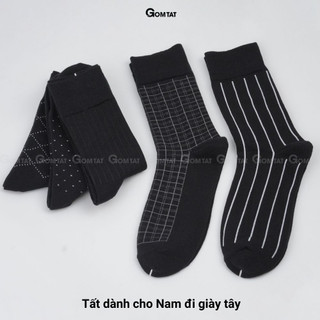 Hộp 5 đôi tất nam công sở GOMTAT mẫu MIX11, vớ đi giày tây nam chất liệu cotton cao cấp - LUX-MIX11-CB5