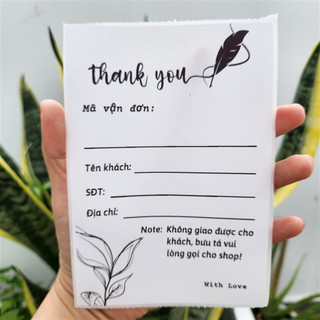 Sét 50 Phiếu ship hàng, tem ghi mã đơn hàng có sẵn keo kích thước 10x15cm