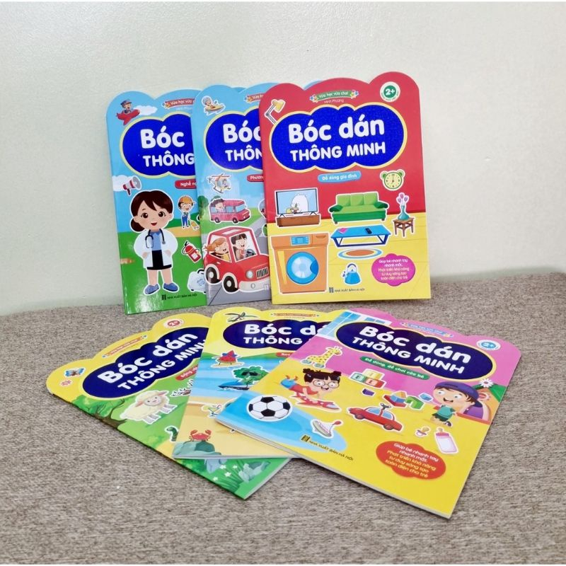 Sách - 365 Stickers Bóc Dán Thông Minh Song Ngữ Việt Anh dành cho trẻ từ 2-6 tuổi (Bộ 6 cuốn)