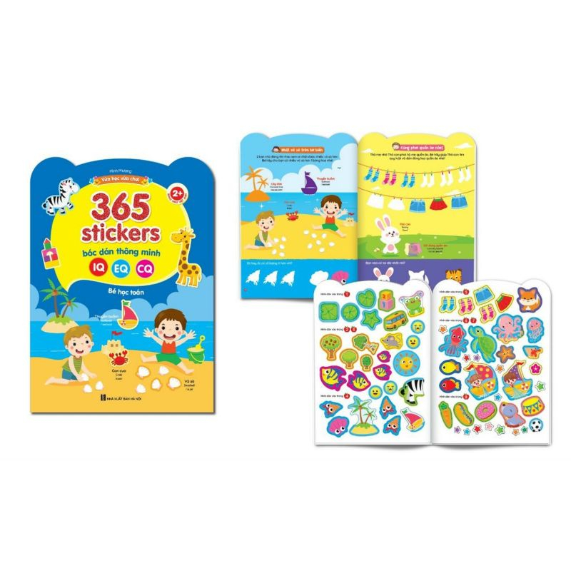 Sách - 365 Stickers Bóc Dán Thông Minh Song Ngữ Việt Anh dành cho trẻ từ 2-6 tuổi (Bộ 6 cuốn)