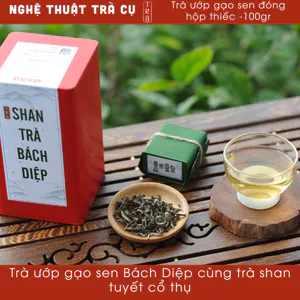 Trà gạo sen bách diệp ủ shan tuyết cổ thụ đóng gói tiện lợi 10gr làm quà tặng
