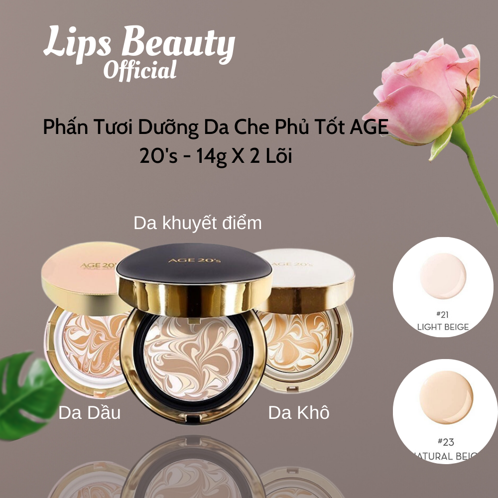 Phấn tươi (phấn lạnh) Age 20 Signature Essence Cover Pact SPF50+ PA ...