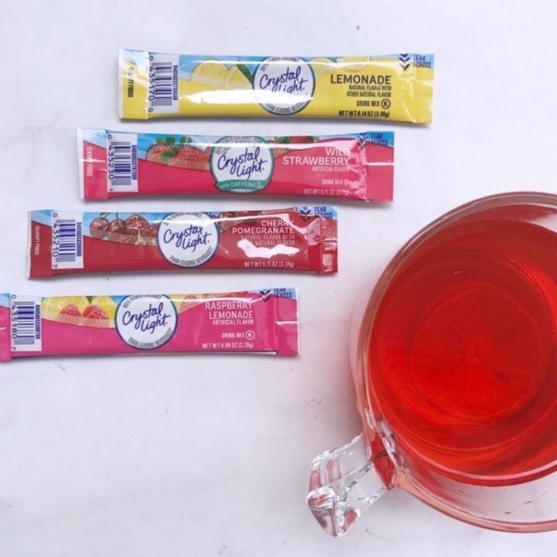 BỘT PHA NƯỚC TRÁI CÂY KHÔNG ĐƯỜNG CRYSTAL LIGHT POWDERED DRINK MIX