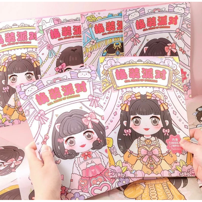 Quyển Sticker tự thiết kế trang phục phụ kiện cho bé ( quyển 12 mẫu ...
