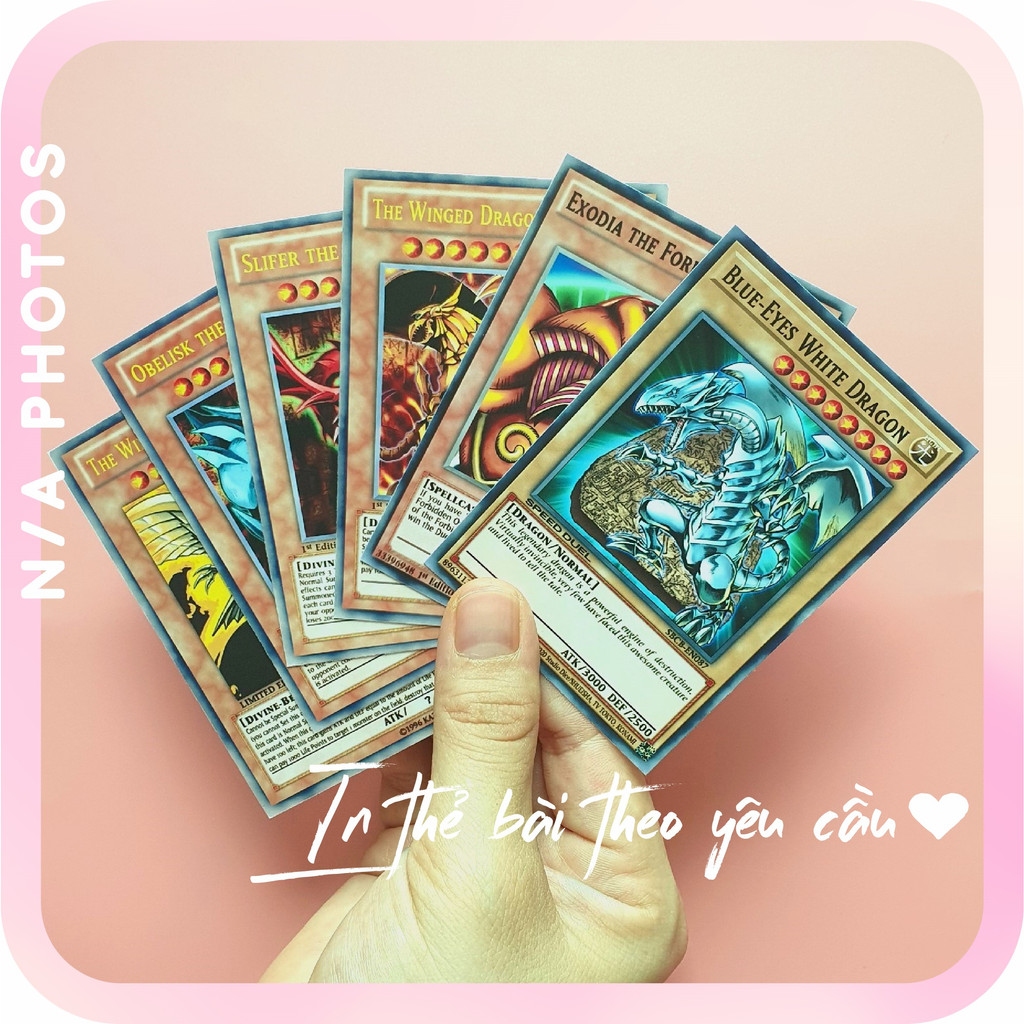 combo 10 cái  BÀI YUGIOH in theo yêu cầu-đã ép lụa