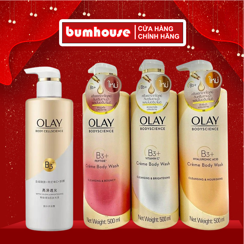 Ảnh Sữa Tắm OLAY B3+ Siêu Dưỡng Trắng Da, Cấp Ẩm Và Đàn Hồi Cho Da - Chai 500ml 2