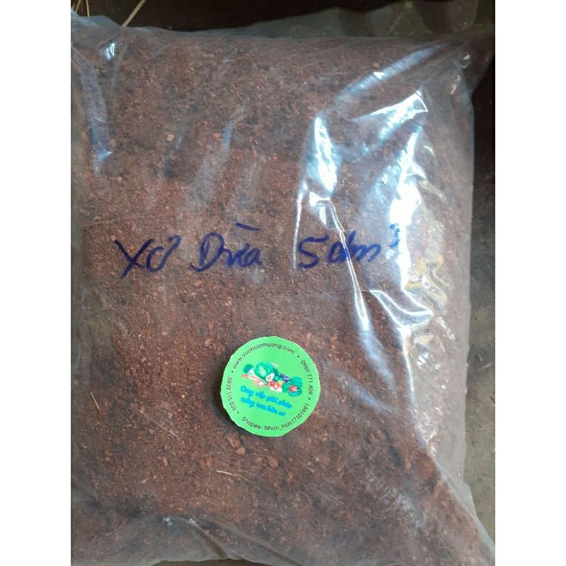 5dm3 Giá Thể Xơ Dừa Dùng Trộn Đất Trồng Cây, Rau, Củ Quả