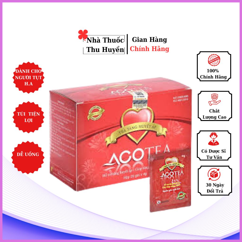 Trà Acotea hỗ trợ giảm triệu chứng huyết áp thấp hộp 20 gói | Shopee ...