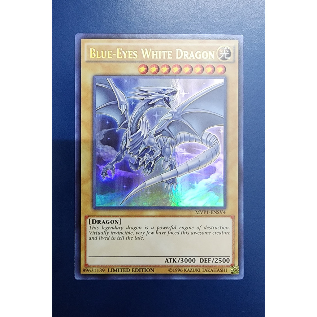 Thẻ Bài Yugioh Blue Eyes White Dragon Mvp1 Ensv4 Limited Edition Ultra Rare Shopee Việt Nam 7814