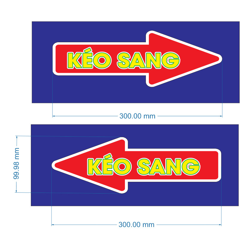 Sticker Mũi tên dán cửa kính siêu rẻ