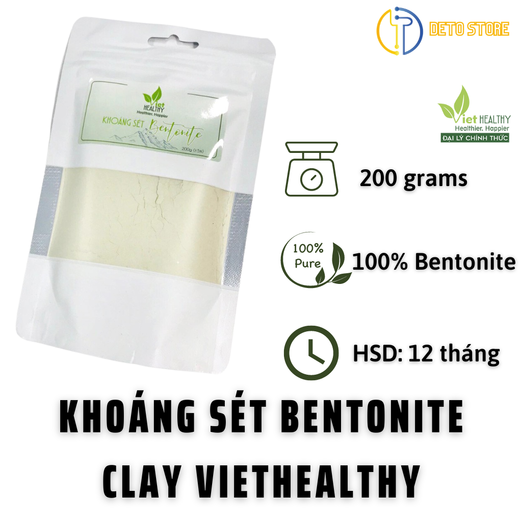 Combo Khoáng Sét Và Vỏ Hạt Mã Đề VietHealthy Nhuận Tràng Loại Bỏ Kim Loại Nặng Làm Sạch Hệ Tiêu Hóa