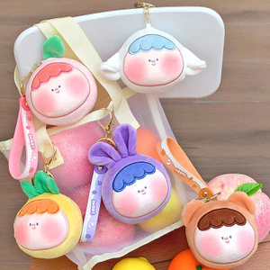 Móc khoá nhồi bông trái cây- Đào cute- Trang trí