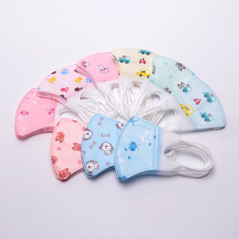 Sét 10 Chiếc khẩu trang 5D Kháng Khuẩn an toàn cho bé sơ sinh từ 0-9 tuổi( có túi zip)