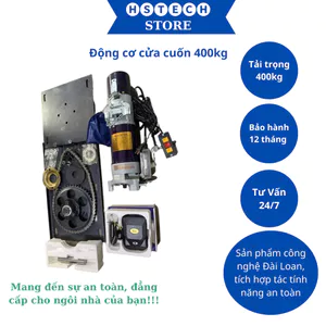 Bộ mô tơ cửa cuốn Hstech, động cơ cửa cuốn giá rẻ tải trọng 400kg