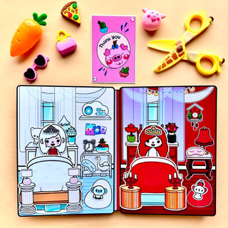 Ngôi nhà công chúa băng lửa Toca Boca- Búp bê giấy