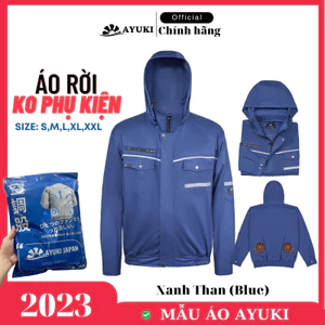 Áo Rời điều hòa AYUKI Nhật Bản chính hãng Màu Xanh than (áo rời không kèm phụ kiện)