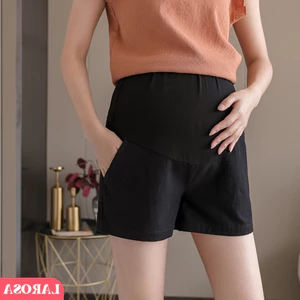 Quần Đùi Bầu Chất Đũi Larosa Mùa Hè Mềm Mịn Thoáng Mát Ống Rộng Dáng Xuông Bigsize LA42Q