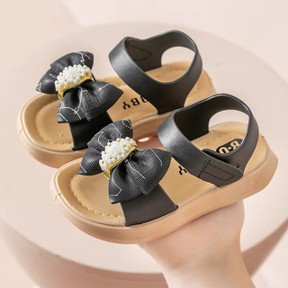 Sandal bé gái đính nơ công chúa siêu xinh - giày dép quai hậu trẻ em mềm nhẹ em chân