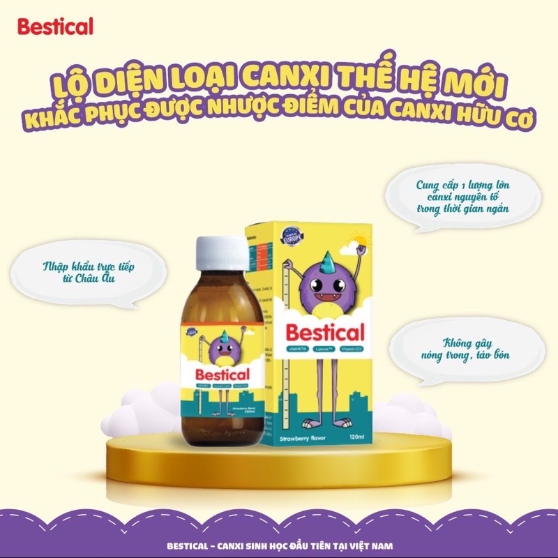 Bestical bổ sung canxi và vitamin d3k2 giúp tăng chiều cao vượt trội cho bé