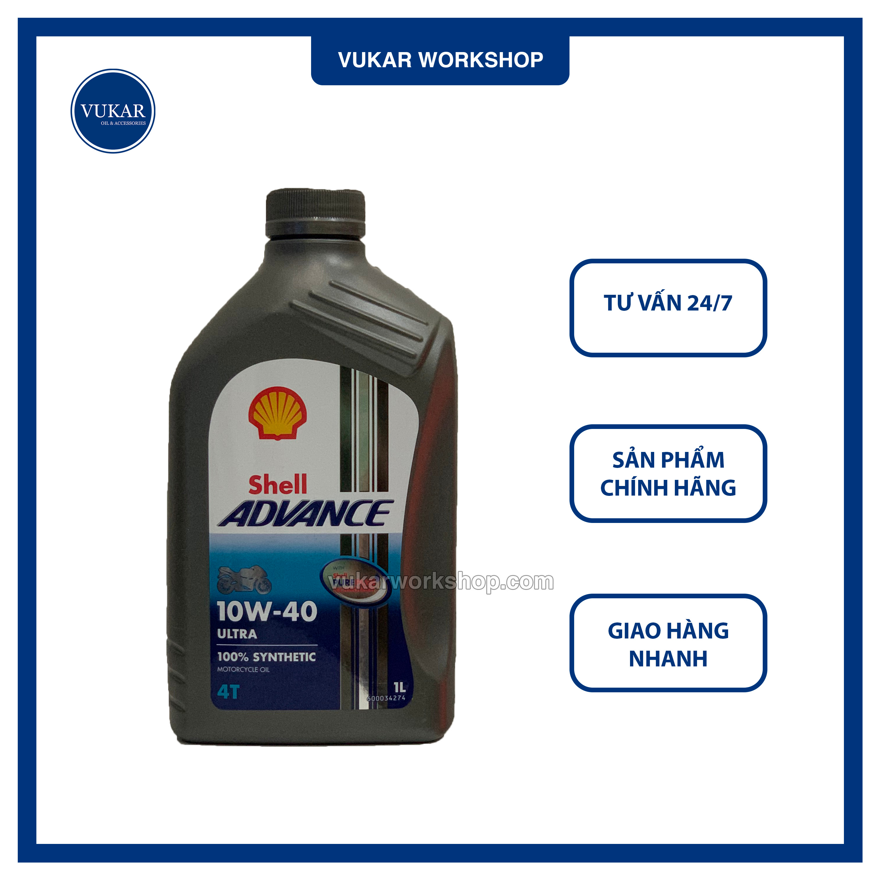 Nhớt xe máy Shell Advance Ultra SM MA2 10w40 1L | Shopee Việt Nam