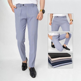 Quần Tây Âu vải Nam công sở cao cấp trẻ trung Dáng Ôm Chuẩn Vải lụa vinteck tuyết mưa Không Nhăn Xù Avocado
