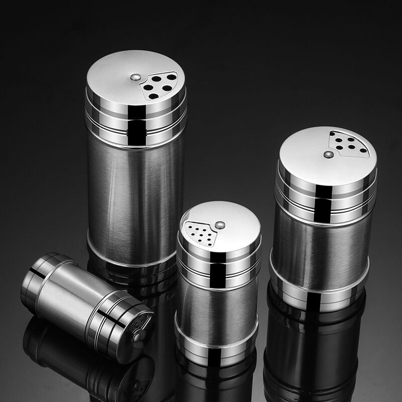 Hũ lọ đựng gia vị, tiêu, muối, tăm thời thượng chất liệu inox 304