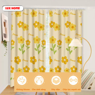 Rèm cửa chống nắng không cần khoan chất liệu poly cao cấp, Rèm che ngăn phòng có sẵn móc treo nhiều mẫu đủ kích thước