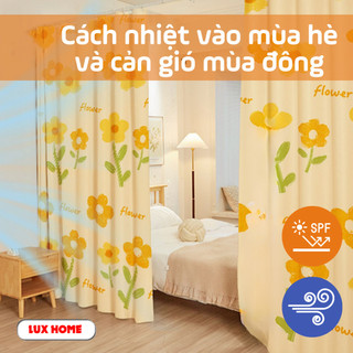 Rèm cửa chống nắng không cần khoan chất liệu poly cao cấp, Rèm che ngăn phòng có sẵn móc treo nhiều mẫu đủ kích thước