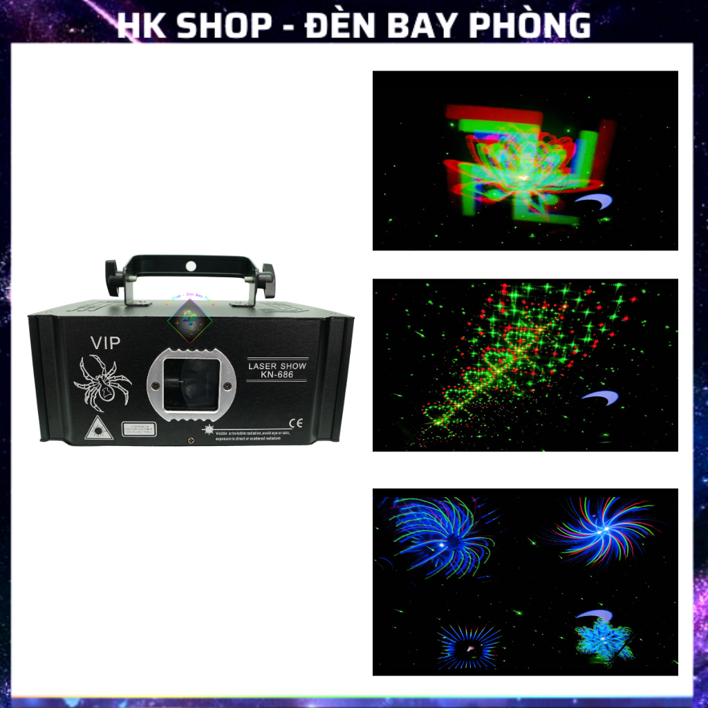Đèn Laser Bay Phòng KN686 Dùng cho quán bar , pub , karaoke , sân khấu [ Hàng Chính Hãng ]