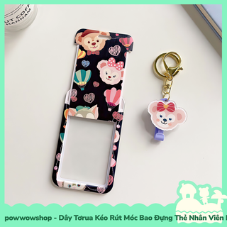 [Sẵn VN - Hỏa Tốc] Dây Tơrua Kéo Rút Móc Bao Đựng Thẻ Nhân Viên Nhựa ABS Nhân Vật Hoạt Hình Stella, Duffy, Friends & Kik