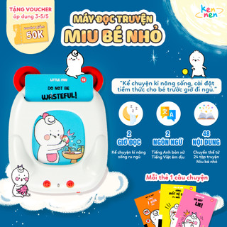 Máy đọc truyện Miu bé nhỏ song ngữ cao cấp đọc truyện kỹ năng sống trước giờ đi ngủ BH 6 tháng Kennen (MUKI)