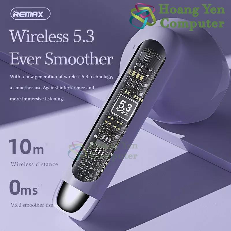 Tai Nghe Bluetooth Remax TWS-19 Sang Trọng, Nhỏ Gọn, Thời Lượng Pin 5 Giờ - BH 12 Tháng - Hoàng Yến Computer