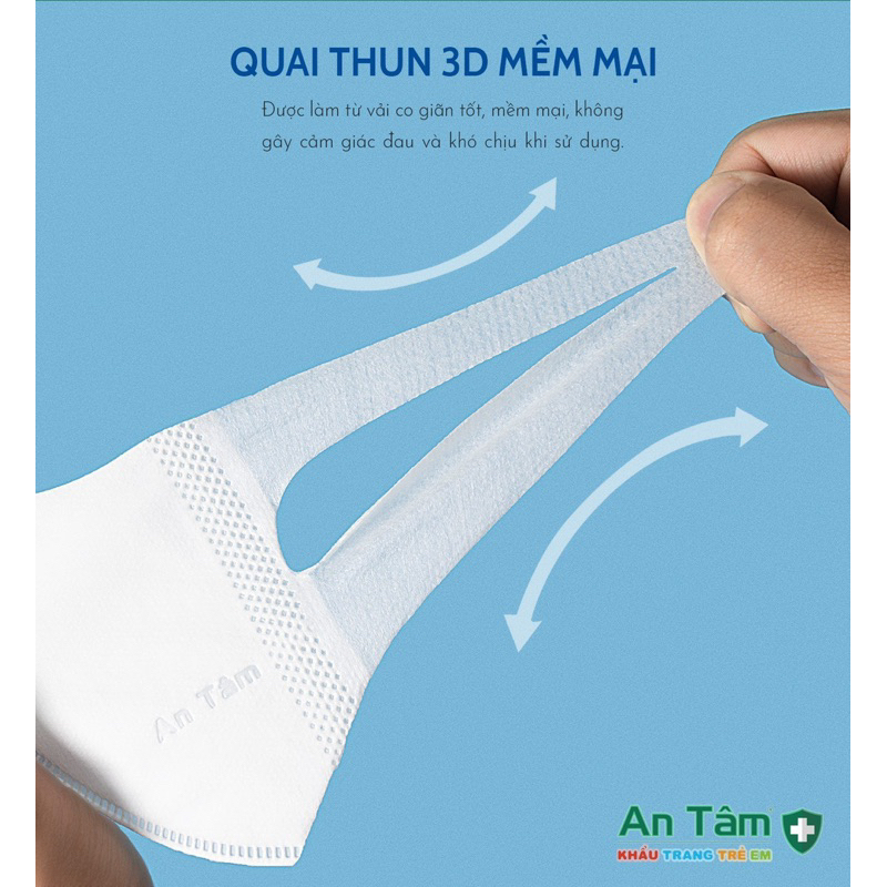 3D MASK KID - SET 250 Cái Khẩu Trang Y tế kháng khuẩn trẻ em chính hãng An Tâm họa tiết dễ thương
